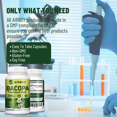 Bacopa Monnieri 2000mg – Boost Memory Focus Enhancer Stress Relief – Non GMO