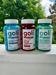 Goli Zero Sugar Apple Cider Vinegar Probiotics Ashwagandha 60 Gummies 3 PACK