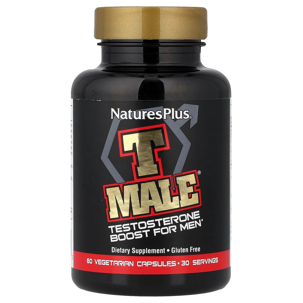 2 X NaturesPlus, T Male�, Testosterone Boost For Men, 60 Vegetarian Capsules