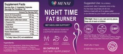 Night Time Fat Burner Supplement For Burn Fat Weight Loss Body Management