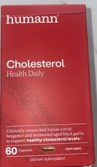 HUMANN CHOLESTEROL LEVELS SUPPORT HEALTH DAILY SUPPLEMENT 60CAPSULES Exp 02/28