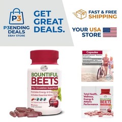 Elevate Stamina Naturally: Bountiful Beets Nitric Oxide Booster – 90 Servings