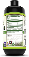 Black Seed Oil Supplement | 16 Oz | 5 G per Serving | 96 Servings per Bottle | N