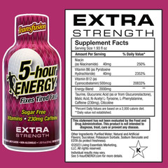 5-Hour Energy Shot, Extra Strength Transfusion Flavor, 30 Count