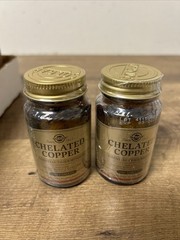 Solgar Chelated Copper 100 Tablets Each Exp 3/2028 Lot Of 2