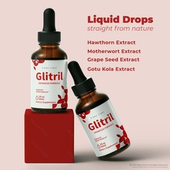 Glitril Drops – Blood Support, Balance & Circulation Liquid Supplement – 3 Pack