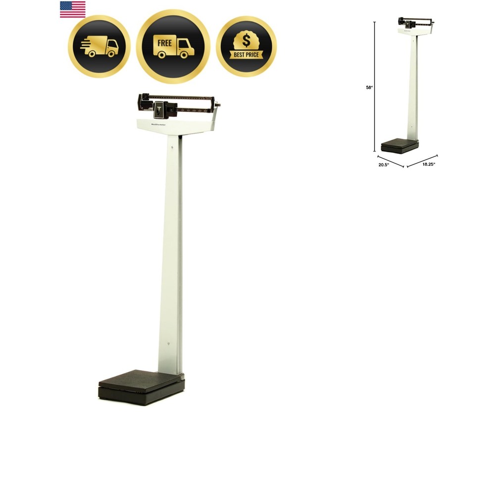 Professional Mechanical Beam Medical Scale Physician Balance, Alloy Steel, White