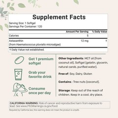 Natural Microalgae Astaxanthin 12mg – For Skin Glow & Antioxidant Relief-120