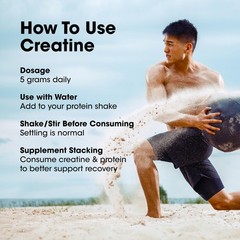 Micronized Creatine Monohydrate Powder – 5g per Serving, Supports Strength & Rec