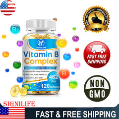 Vitamin B Complex Capsules B1 B2 B3 B5 B6 B7 B9 B12 Folic Acid & Biotin Energy