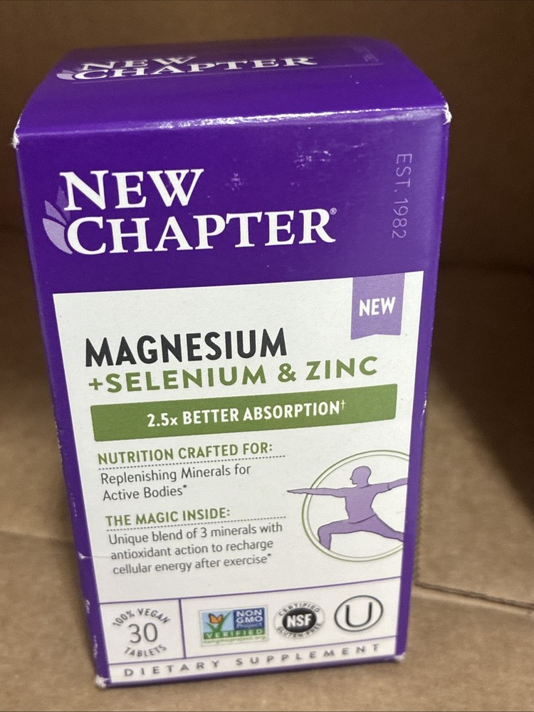 3/27+ New Chapter Magnesium-Selenium-Zinc Supplement for Active Bodies, Bounce B