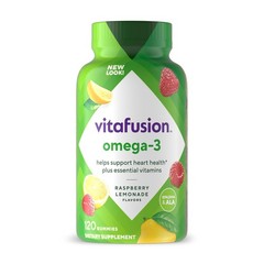 Omega 3 Gummy Vitamins Berry Lemonade Flavored Heart Health Supplements