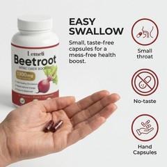 Lemeli Beetroot – 1300mg, Lemeli Beet Root Supplement 60 Capsule Supplement