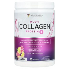 2 X Vitauthority, Multi Collagen Protein+, Pink Lemonade, 9.7 oz (276 g)