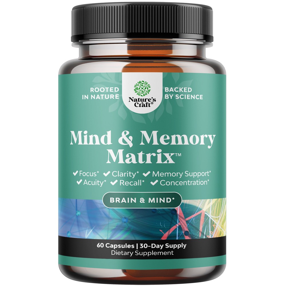 Advanced Brain Supplement for Memory and Focus – Nootropics Brain Support 60ct