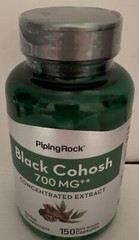 HORBAACH Concentrated Extract Black Cohosh Supplement Capsules 150 Count Exp9/26