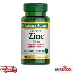 Nature’s Bounty Zinc Supports Immune Health 50mg 100 ct Caplets