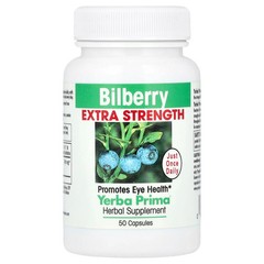 2 X Yerba Prima, Bilberry, 50 Capsules (160 mg per Capsule)
