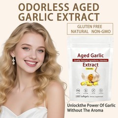 Aged Garlic Extract 7500mg Odorless Softgels – Non-GMO, Immune Support, 180 Coun