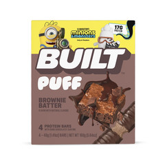 BUILT Puff Protein Bar, Brownie Batter, 17g Protein, Collagen, 140 Calories, 4 C