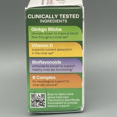 Lipo Flavonoid Advanced Balance Support, Ear Health Bioflavonoids Ginkgo Biloba