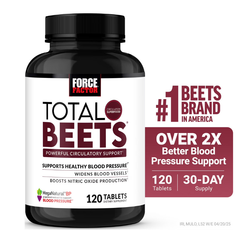 Total Beets Circulation Superfood Beet Root with Blood Pressure Support 120ct