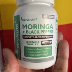 fairy nutri moringa + black pepper green superfood 60 caps exp 10/2028