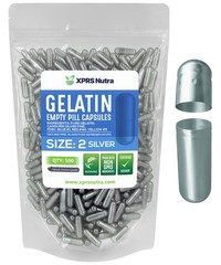 Size 2 Silver Empty Vegan Capsules Kosher Pill Vegetable Veggie Veg Caps
