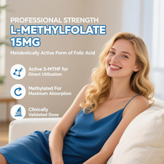L-Methylfolate 15Mg Gummies with Methyl B12, Folate 5-MTHF Supplement for Moo…