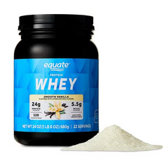 Equate Smooth Vanilla Whey Protein Powder 24 oz Protein Supplement