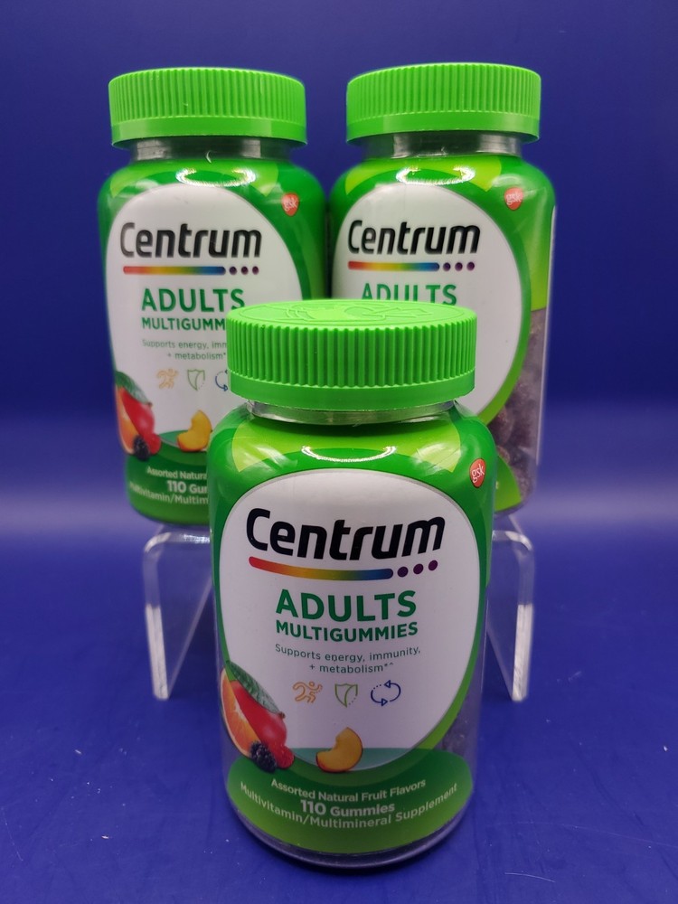 3 Pack Centrum Adults Multivitamin 100Ct Each Gummies Exp 09/2026