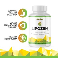 Lipozem- Metabolism Support, Weight Management Supplement- 5 Bottles