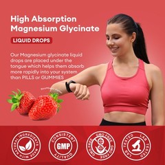 1-5X Magnesium Liquid Drops, Magnesium Glycinate,Improve Sleep,Anxiety Relief