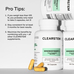CLEARSTEM – MINDBODYSKIN Hormonal Acne Supplement (No 5-HTP) – Natural DIM Su…