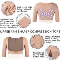 Womens Upper Arm Shaper Compression Sleeves Shapewear Crop Tops Arm Slimmer Vest
