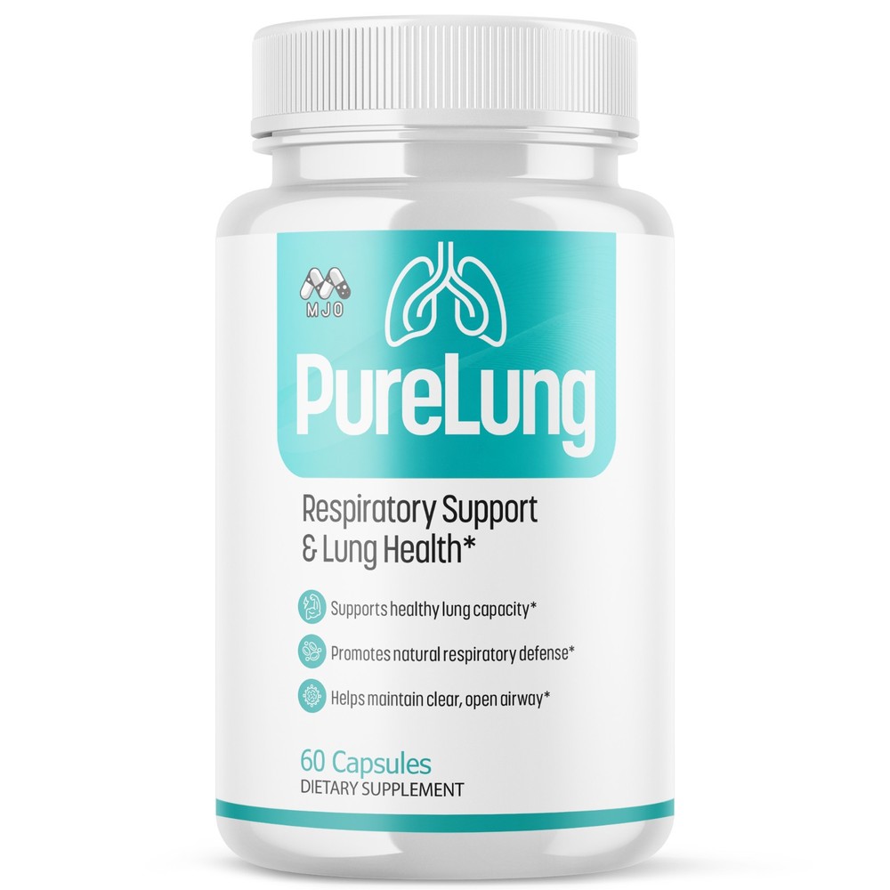(1-3 Pack) PureLung Advanced Lung Support Supplement Pure Lung 60 Capsules