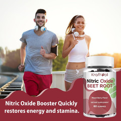 Beet Root Gummies 6000Mg – Nitric Oxide Booster with Grape Seed, Pomegranate, Vi