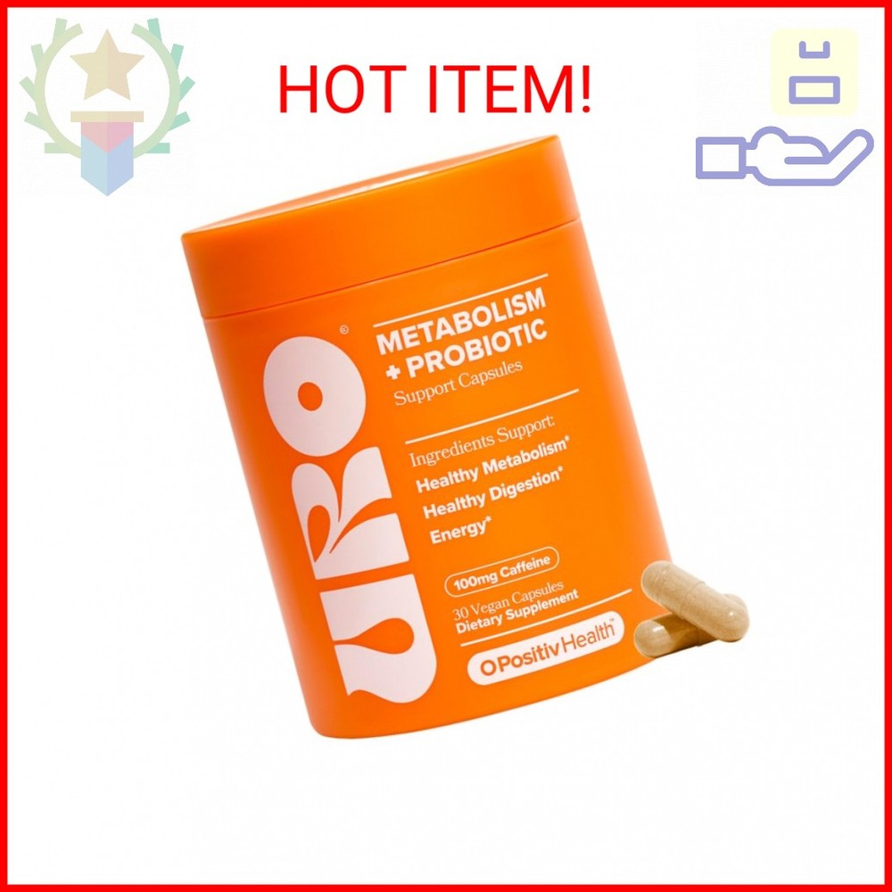 URO Metabolism + Probiotic Support Capsules – Metabolism, Gut Health & Sustained