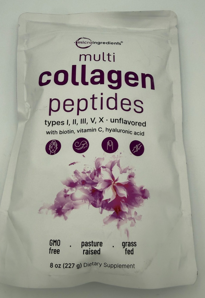 Micro Ingredients Multi Collagen Peptides Powder 8 oz Exp 02/2028 Brand New