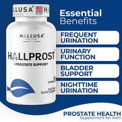 HALLPROST – Inflamed Prostate – Prostatitis – BPH – Urinary Function – 60 Cap