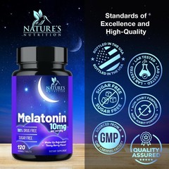 Melatonin Sleep Supplement 10mg – Maximum Strength 100% 120 Count (Pack of 1)