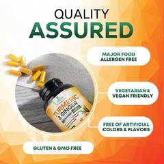 Turmeric Curcumin Supplement 2600mg – with pure Ginger & Turmeric – BioPerine
