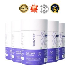 Be Body.wise Biotin Hair Gummies 60 Count Pack of 5