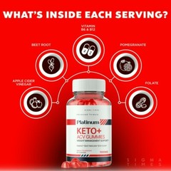 (3 Pack) Platinum Keto + ACV Gummies for Advanced Weight Loss and Fat Burning