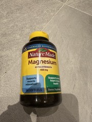 Nature Made Extra Strength Magnesium 400mg 180 Softgels EXP2026