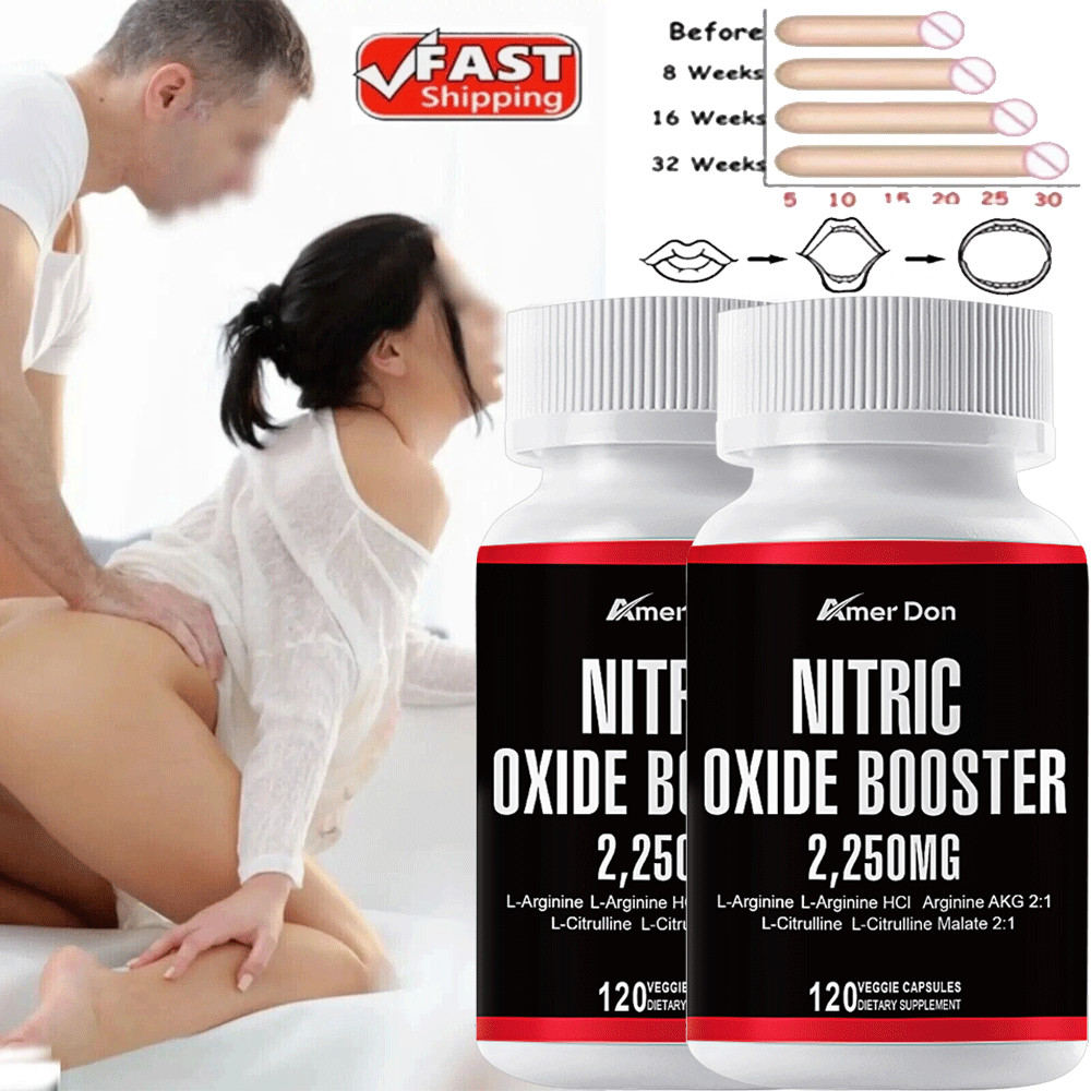 Nitric Oxide Natural Booster Supplement – L-Arginine, L-Citrulline 2250mg – 240x