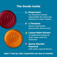Kids Chillax Gummy Supplement with Magnesium and L-Theanine, 50 Count