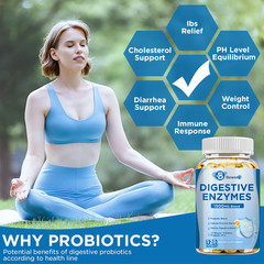Digestive Enzymes w/ Prebiotic & Probiotics, Gas, Constipation & Bloating Relief