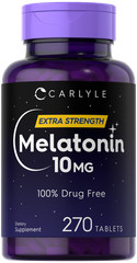Melatonin 10mg | 270 Tablets | with L-Theanine | Vegetarian | by Carlyle