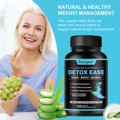 Colon Cleanser Naturally Made with Aloe Vera -Bloating and Detox Cleansing-500Mg